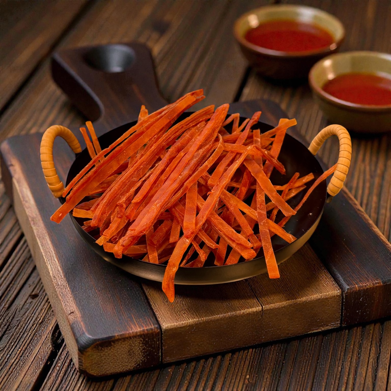 Сушенный кальмар, нарезанный ломтиками